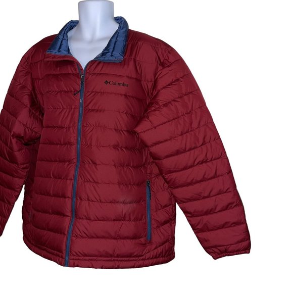 Columbia OmniHeat Quilted Puffer Jacket Mens XXL Red Big Tall Pockets Outdoor - Picture 6 of 12
